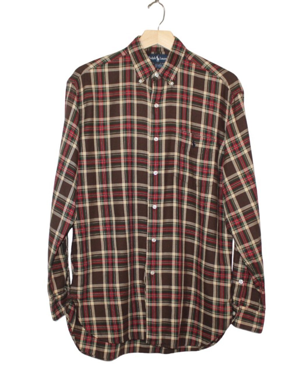 Ralph Lauren mens McMeel button up shirt size S cotton long sleeve plaid